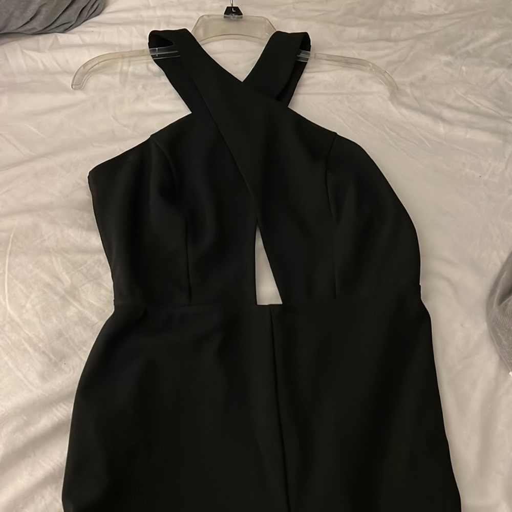 Lulus cross from key hole jumpsuit